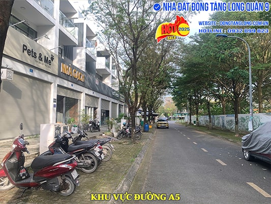 Khu vực đường A5 Shophouse Đông Tăng Long