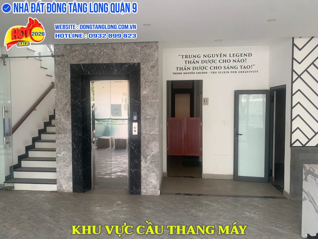 Cầu thang máy biệt thự Đông Tăng Long cho thuê trường học