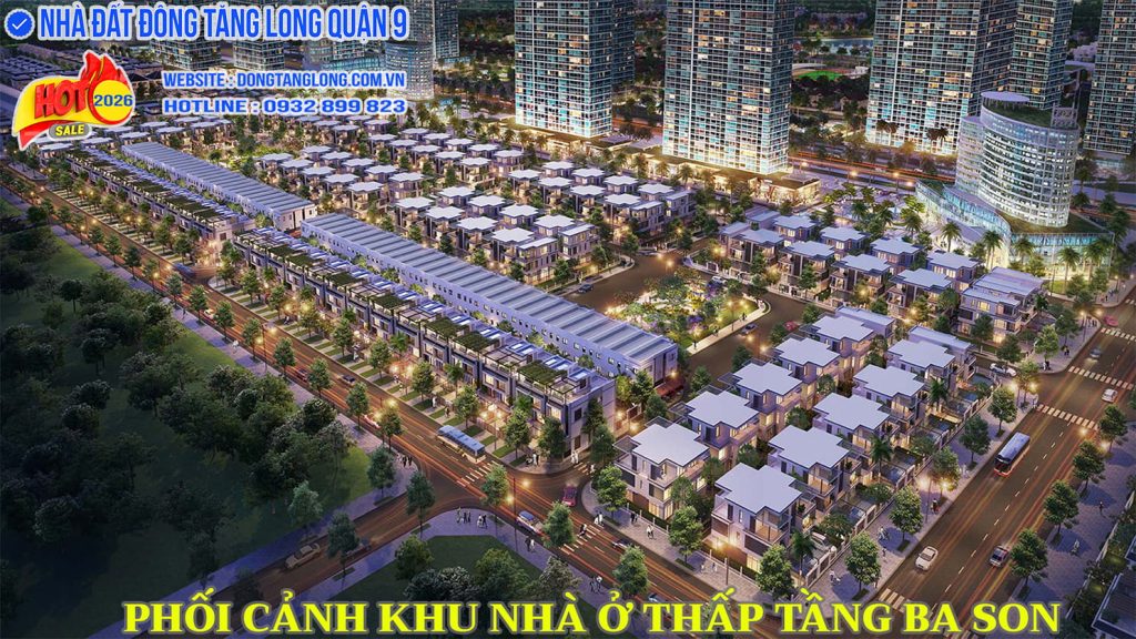 Phối cảnh khu nhà ở thấp tầng Ba Son